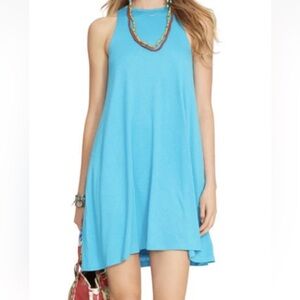 Polo Ralph Lauren Blue High Round Neck Sleeveless Lined Jersey Dress Large